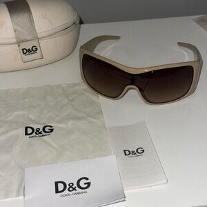 Dolce & Gabbana Tan Sunglasses with Dark Lenses